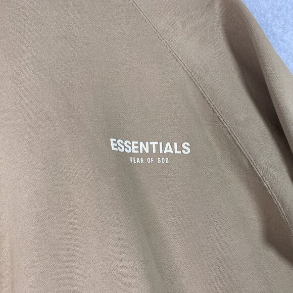 Essentials Fear of God Sweatshirt Mens S Brown Hoodie Pullover - Picture 3 of 12